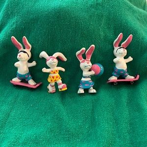 Vintage 1989 Applause Beach Bunnies toy figurine bundle (mlb)
